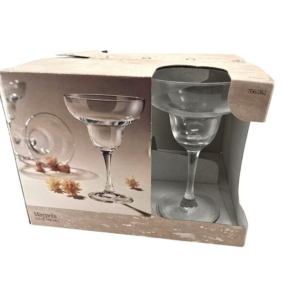 Margarita Glasses Set of 4 11.5 Oz By Furio Contemporary Casuals Clear JJ3801 - Picture 3 of 7